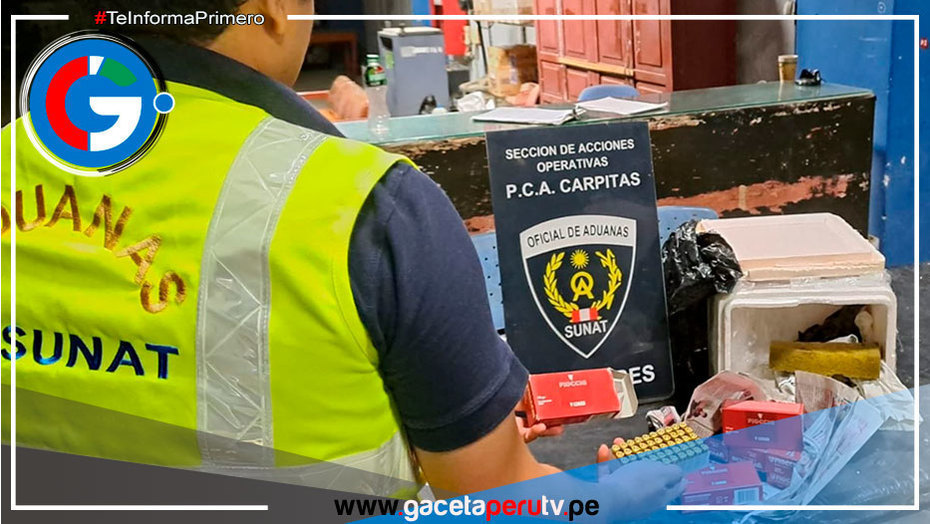 Intendencia de Aduana de Tumbes decomisa 450 municiones fiocchi 9 mm luger de origen italiano