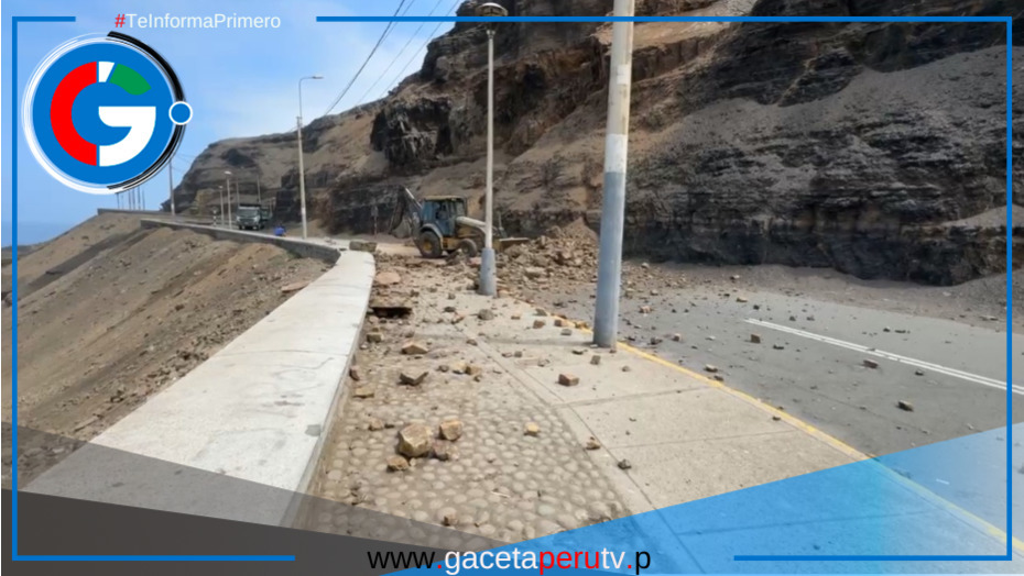 Riesgo en La Herradura: cierran vía de acceso tras caída de rocas