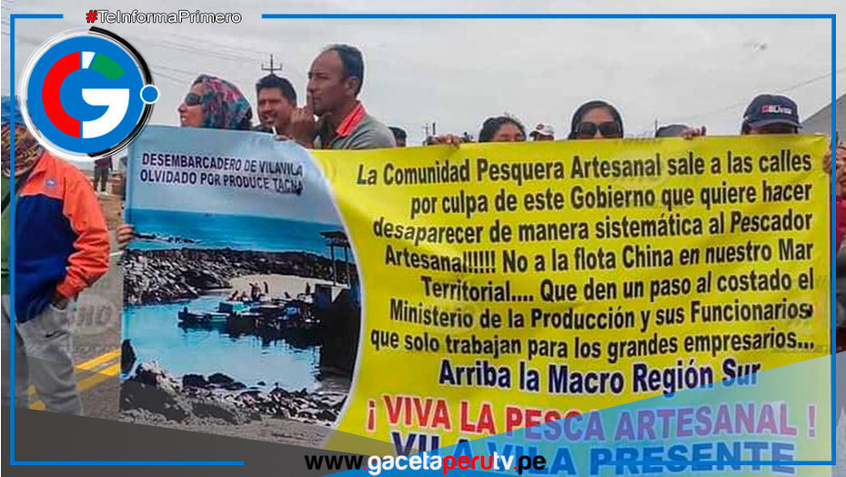 Pescadores artesanales bloquean carreteras por presencia de barcos chinos