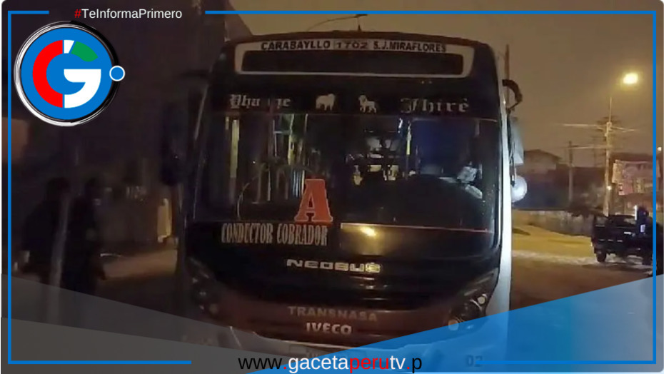 Terror en San Juan de Miraflores: Bus con pasajeros es baleado en pleno recorrido