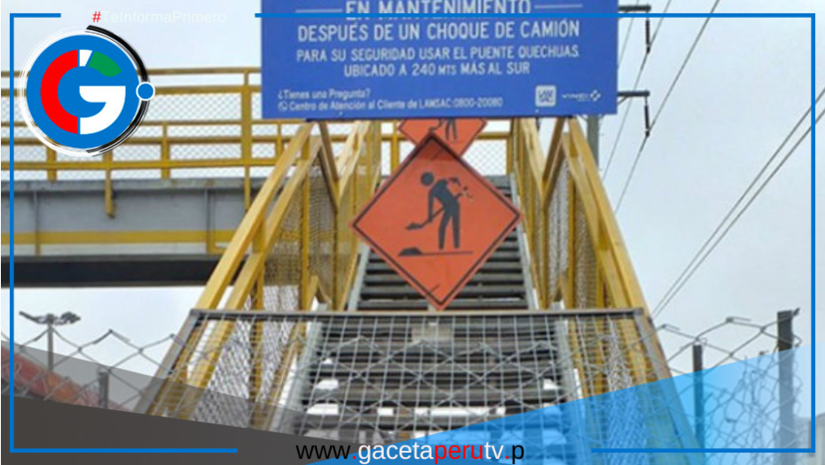 La Molina: puente peatonal sigue inhabilitado tras dos meses de cierre