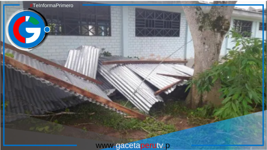 Daños en colegio de San Martín tras fuertes vientos: Pobladores exigen ayuda