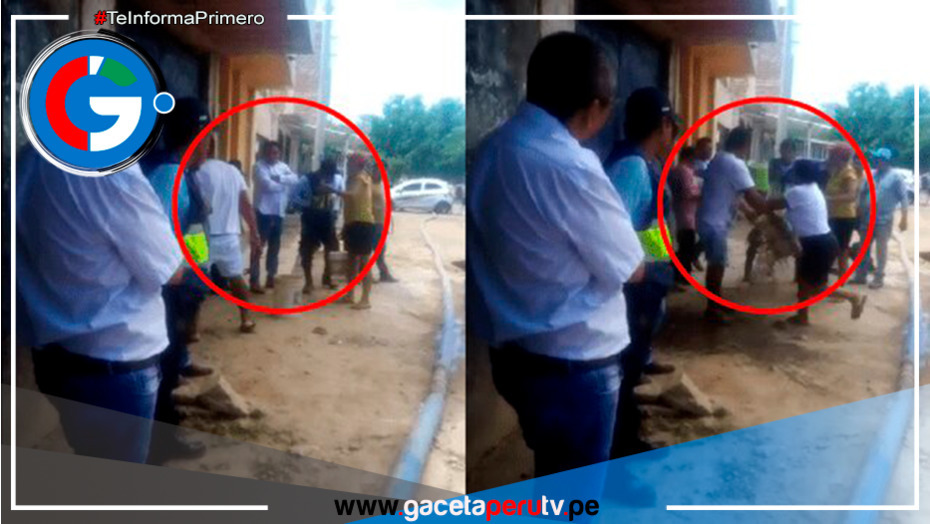 Piura: Alcalde de Sullana es bañado con agua de desagüe por residentes enojados