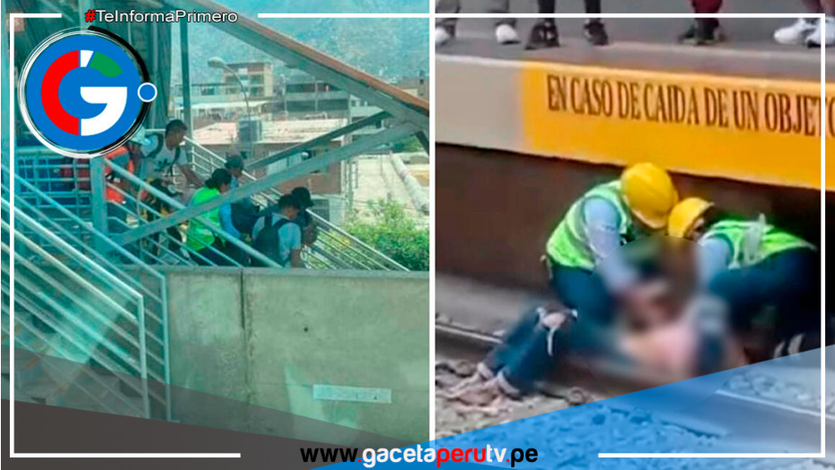 Mujer pierde equilibrio y cae en los rieles de la Línea 1 en estación los postes en SJL