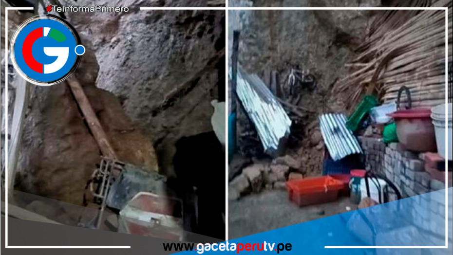 Familia se salva de morir tras caída de roca sobre su vivienda 