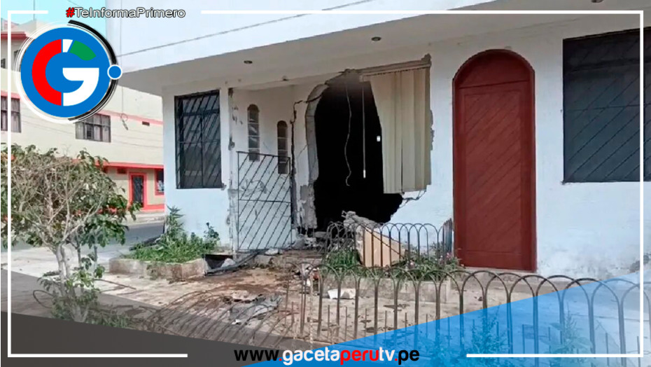 SMP: Conductor empotró su vehículo contra una vivienda 