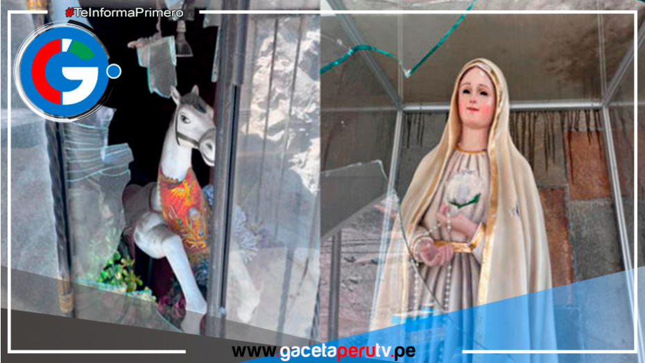 Imágenes religiosas de la Virgen de Fátima y del Apóstol Santiago son destrozadas por vándalos en la Molina 
