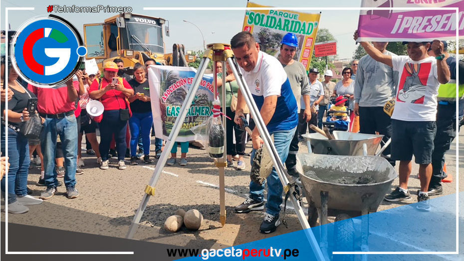 Alcalde de Comas inicia obra de pavimentación en beneficio de más de 2500 vecinos
