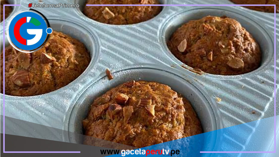 Prepara cupcakes con sabor a plátano