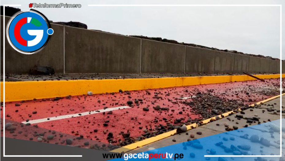 Callao: ciclovía de la Costa Verde es afectada por piedras tras oleaje anómalo 