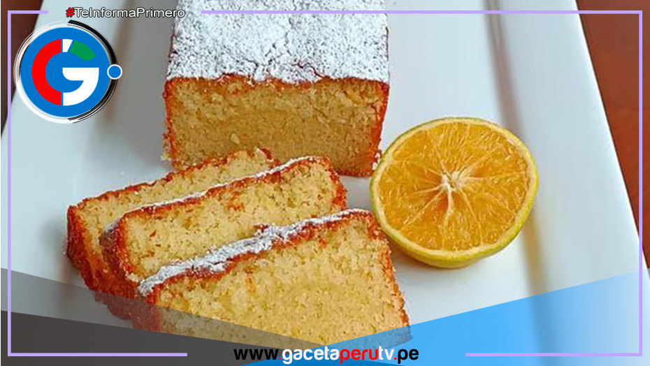 Prepara este rico y esponjoso queque de naranja