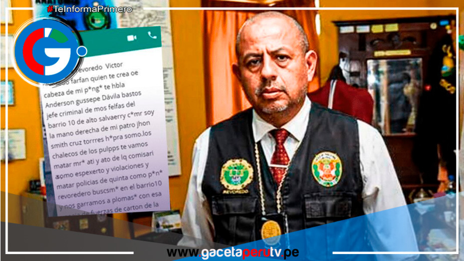 Banda criminal amenaza de muerte al coronel Revoredo