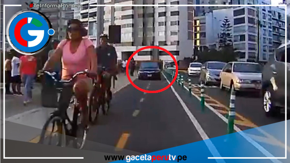Sancionan a conductora por invadir ciclovía en Miraflores
