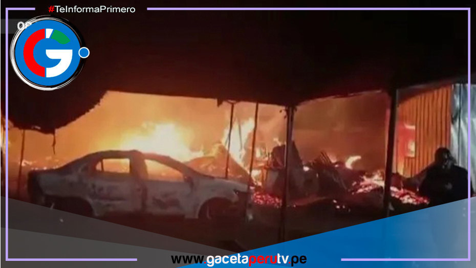 Incendio en taller de carpintería en la sede del Gobierno Regional de Arequipa
