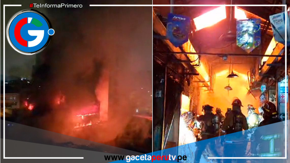 Incendio arrasa galería comercial en el Cercado de Lima