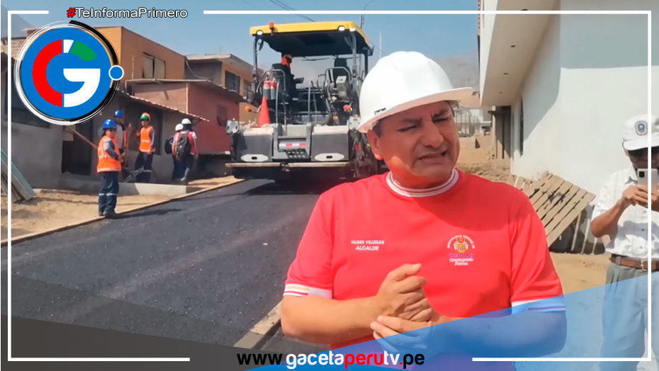 Alcalde de Comas Supervisa Avances en Obra de Pistas en Carmen Alto