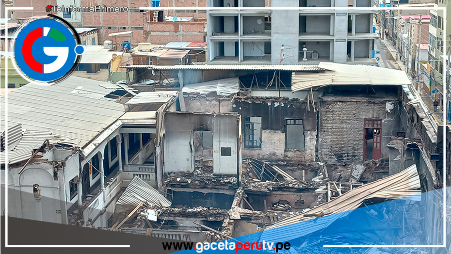 Corte Superior de Lambayeque se desmorona un año después de incendiarse
