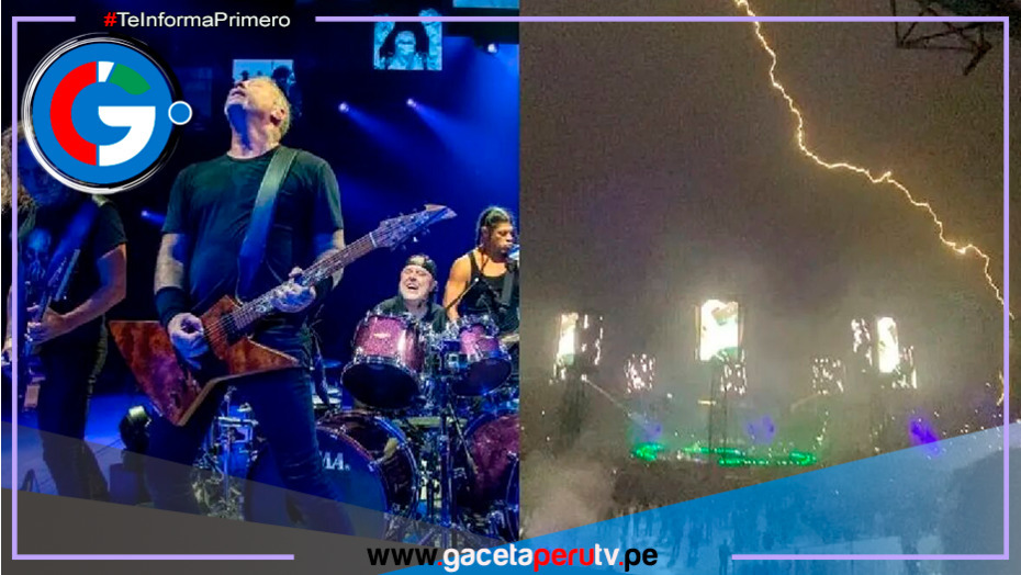 Rayo cae en pleno concierto de Metallica en Alemania