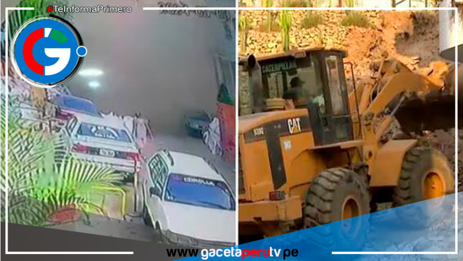 Independencia: muro de contención cayó y sepultó tres vehículos 