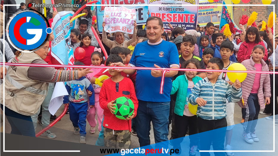 Alcalde Ulises Villegas Inaugura Pistas y Áreas Verdes en Carmen Alto en el distrito de Comas