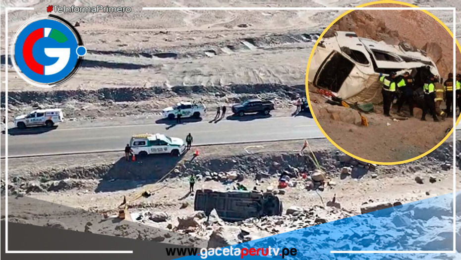 Seis muertos y diez heridos deja volcadura de minivan