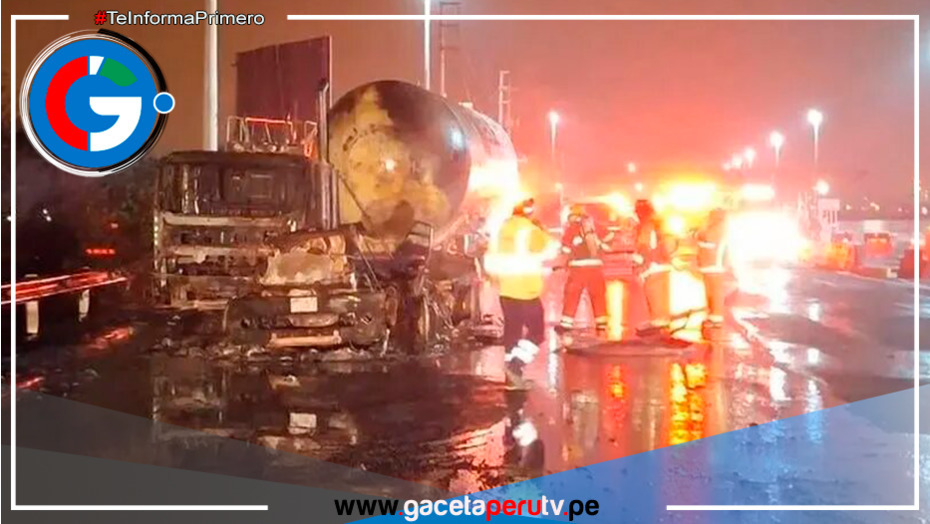 Camiones cisterna cargados de combustible se incendian tras choque en Chilca