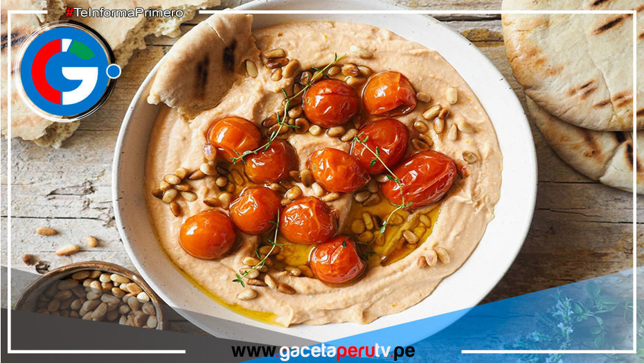 Prepara un delicioso hummus con tomatitos confitados