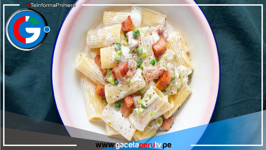 Prepara una rica pasta con guisantes 