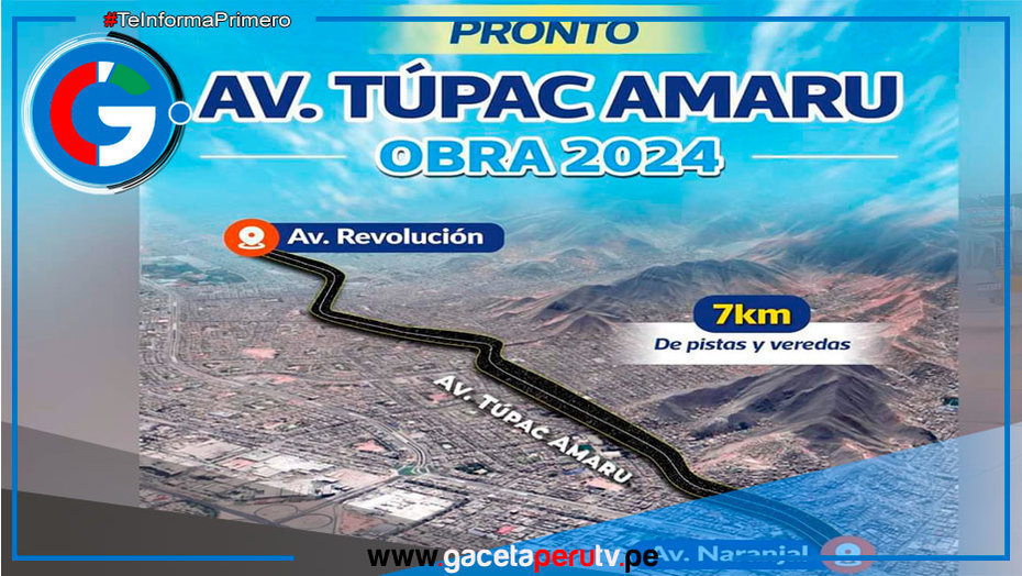 Alcalde de Comas Anuncia Reconstrucción de 7 Kilómetros de Av. Tupac Amaru 