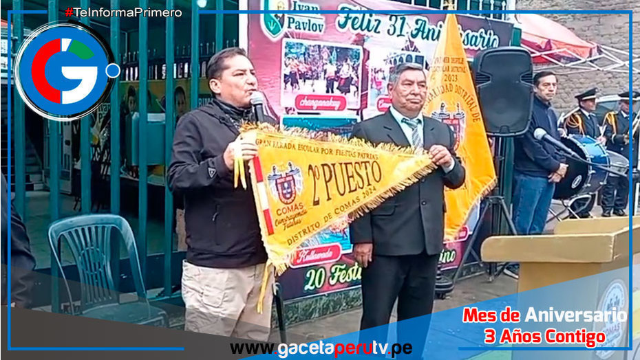 El Alcalde Ulises Villegas Participa en el 31 Aniversario de la I.E. Iván Pavlov