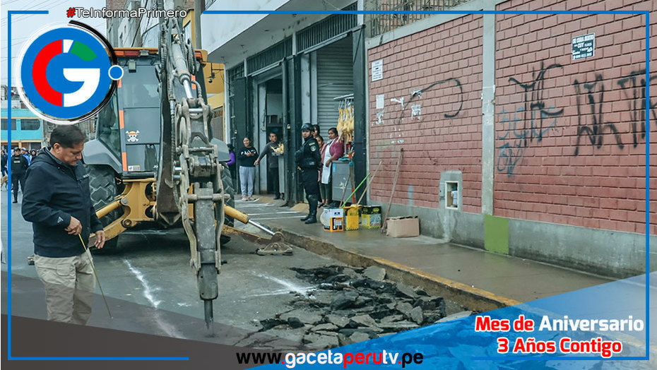Alcalde de Comas supervisa inicio de recuperación de áreas en exteriores del mercado Híper