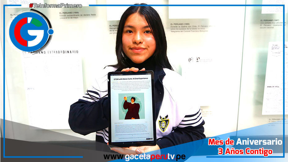 Peruana de 12 años viajará a la NASA
