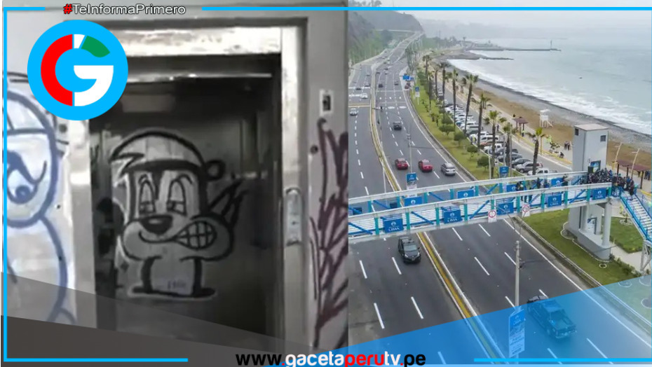 Ascensores de la Costa Verde inaugurados por la Municipalidad de Lima están hoy inoperativos y vandalizados