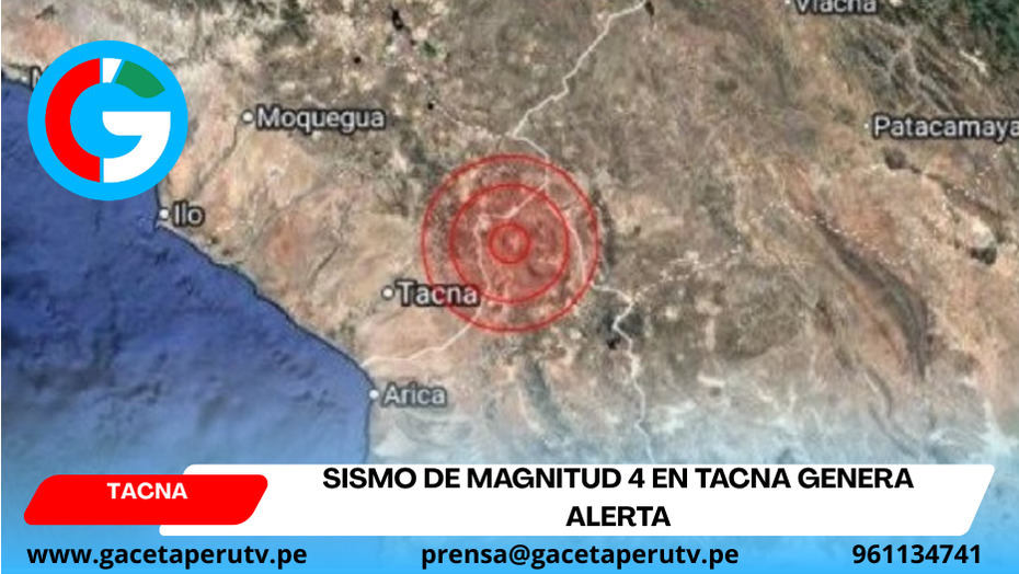 Sismo de magnitud 4 en Tacna genera alerta, sin daños mayores