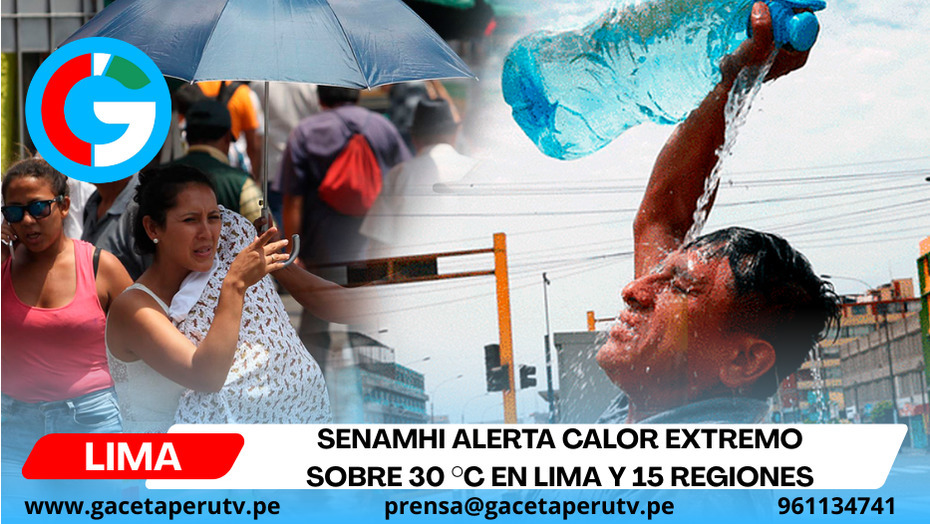 Senamhi alerta calor extremo sobre 30 °C en Lima y 15 regiones