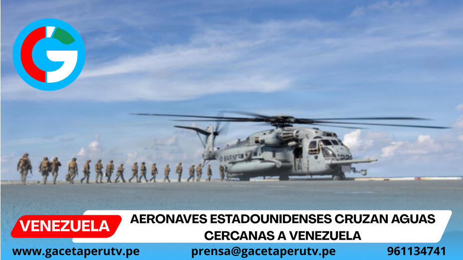 Aeronaves estadounidenses cruzan aguas cercanas a Venezuela
