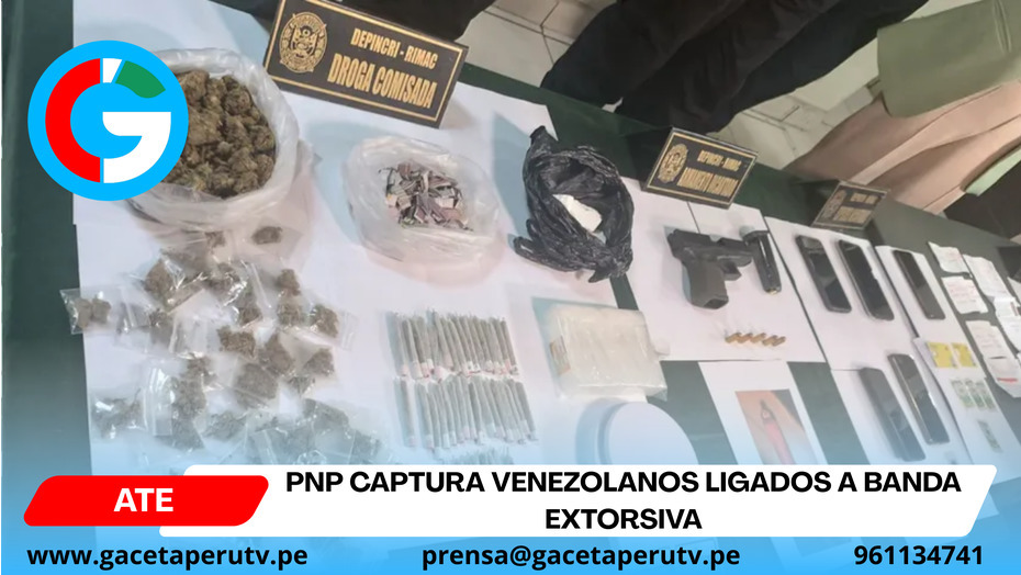 PNP captura venezolanos ligados a banda extorsiva