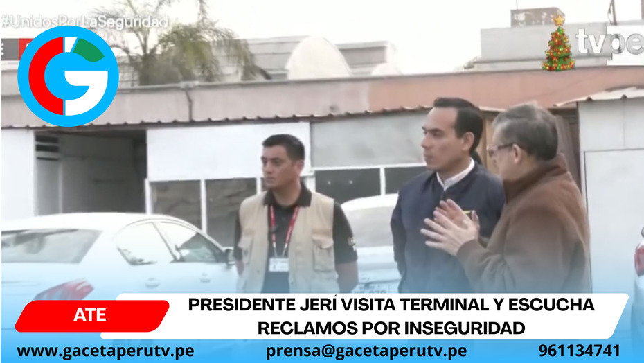 Presidente Jerí visita terminal y escucha reclamos por inseguridad