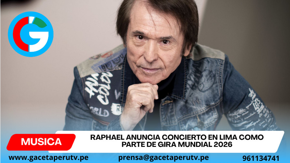 Raphael anuncia concierto en Lima como parte de gira mundial 2026