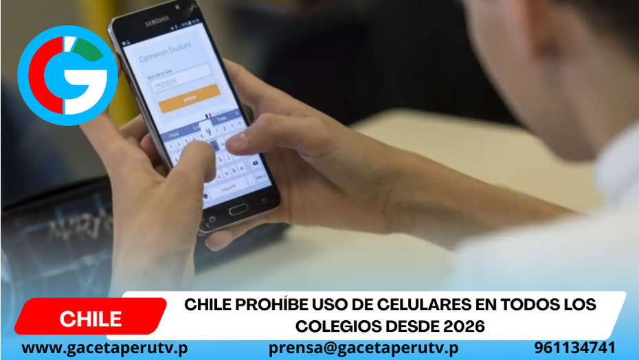 Chile prohíbe uso de celulares en todos los colegios desde 2026