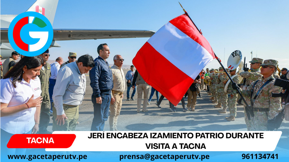 Jerí encabeza izamiento patrio durante visita a Tacna