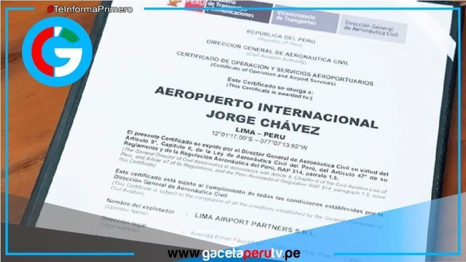 MTC otorga certificación al nuevo Jorge Chávez para iniciar operaciones 