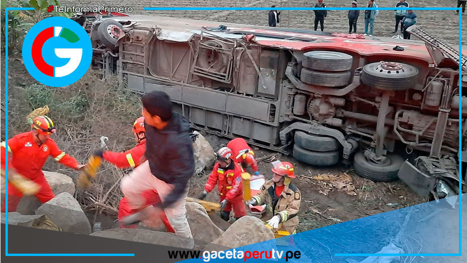 Bus interprovincial se vuelca y causa seis muertes en Pativilca