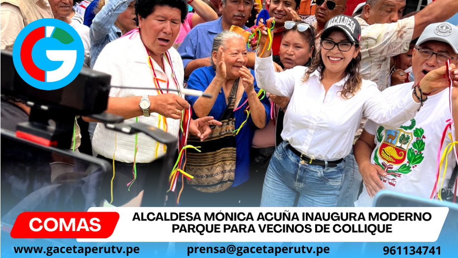 Alcaldesa Mónica Acuña inaugura moderno parque para vecinos de Collique