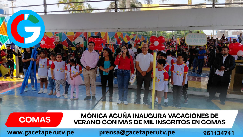 Mónica Acuña inaugura Vacaciones de Verano con más de mil inscritos en Comas