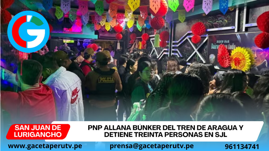 PNP allana búnker del Tren de Aragua y detiene treinta personas en SJL