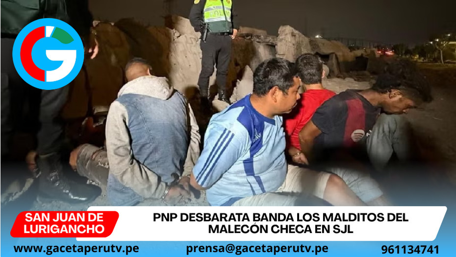 PNP desbarata banda Los Malditos del Malecón Checa en SJL