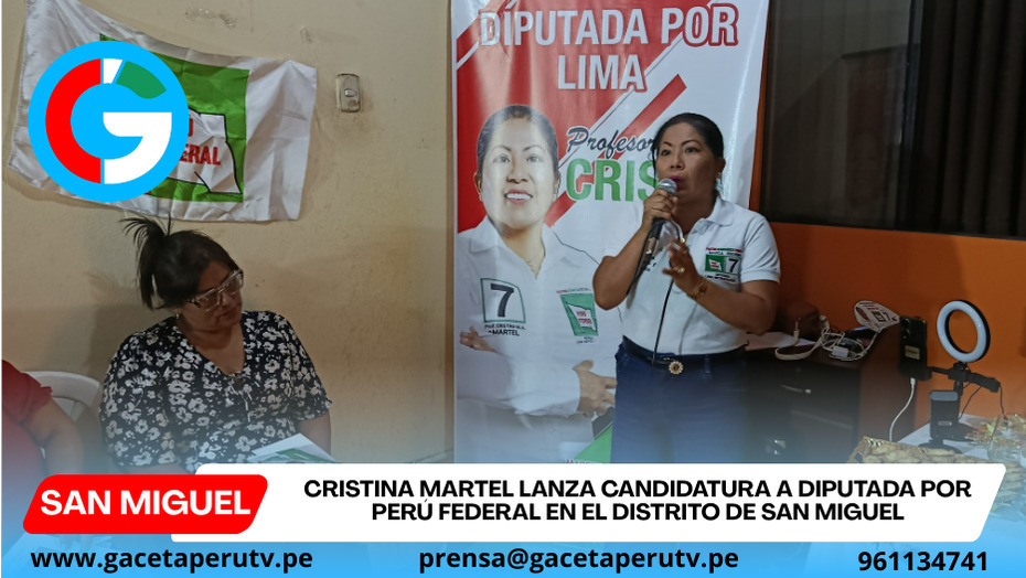 San Miguel respalda candidatura de Cristina Martel a Diputada