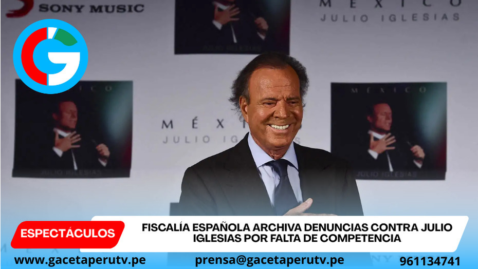 Fiscalía española archiva denuncias contra Julio Iglesias por falta de competencia