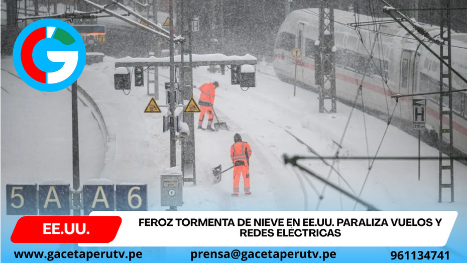 Feroz tormenta de nieve en EE.UU. paraliza vuelos y redes eléctricas